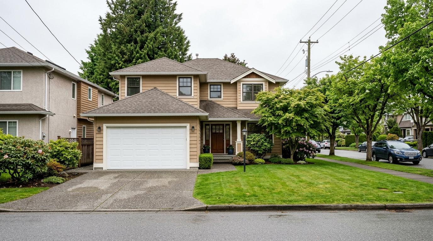 Residential garage door on a Metro Vancouver home