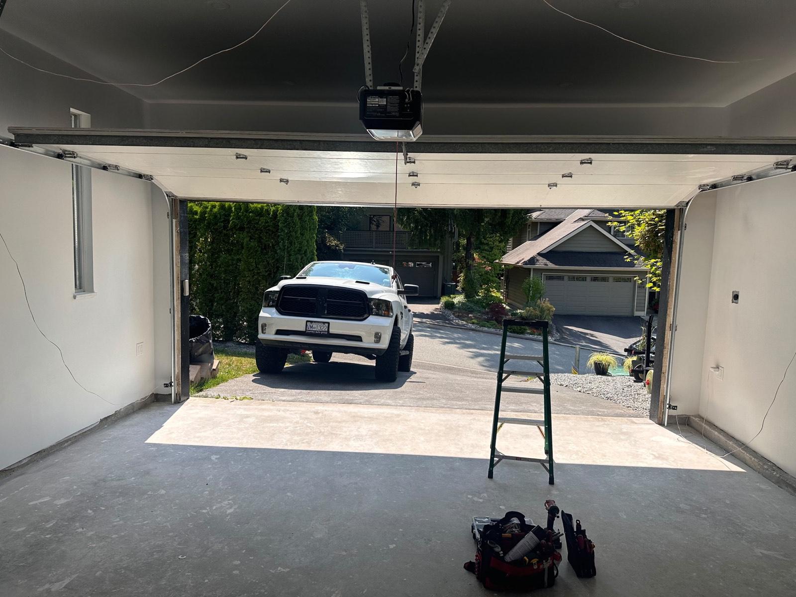 Finished double garage door on a Metro Vancouver home